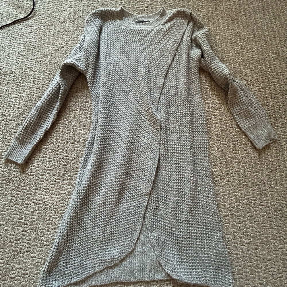 SHEIN Gray Knit Sweater Dress